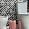 Set de baño 6 pz Rosa y cromo (papelera-dispensadores) Set De Baño 6 Pz Rosa Y Cromo (papelera-dispensadores)