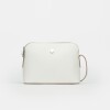 Bandolera Dyna en efecto cuero zaffiano Blanco