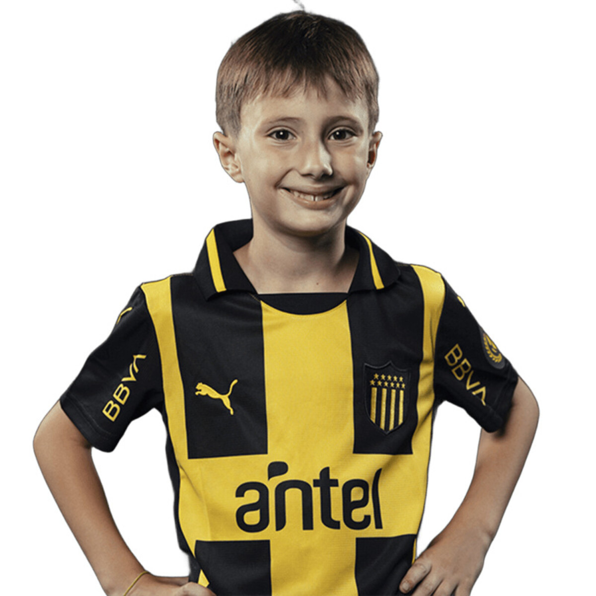 Camiseta Puma Peñarol Niño Home Jersey Amarollo-Negro 24 - S/C 