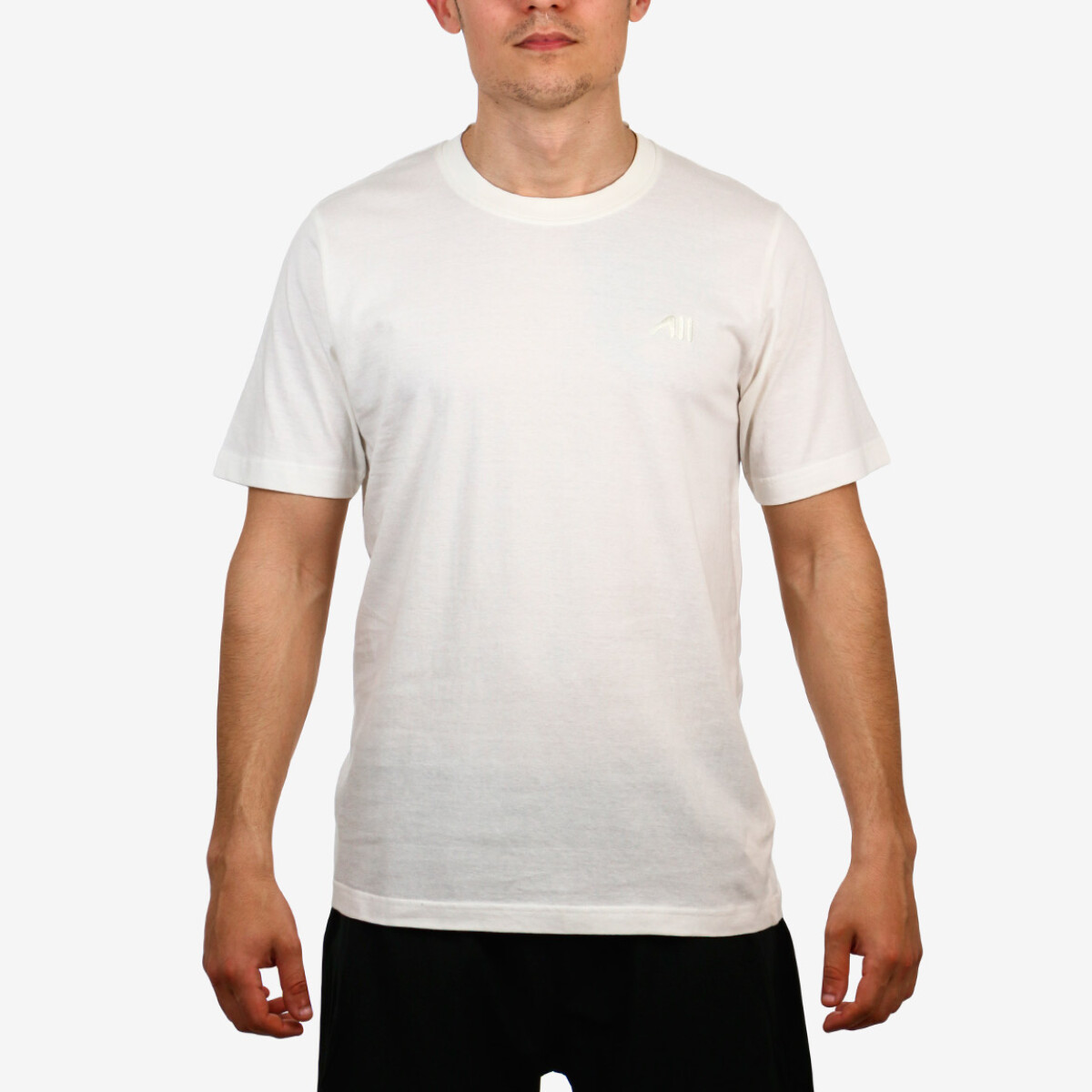 Austral Men's NECK T-SHIRT - WHITE - Blanco-Blanco 