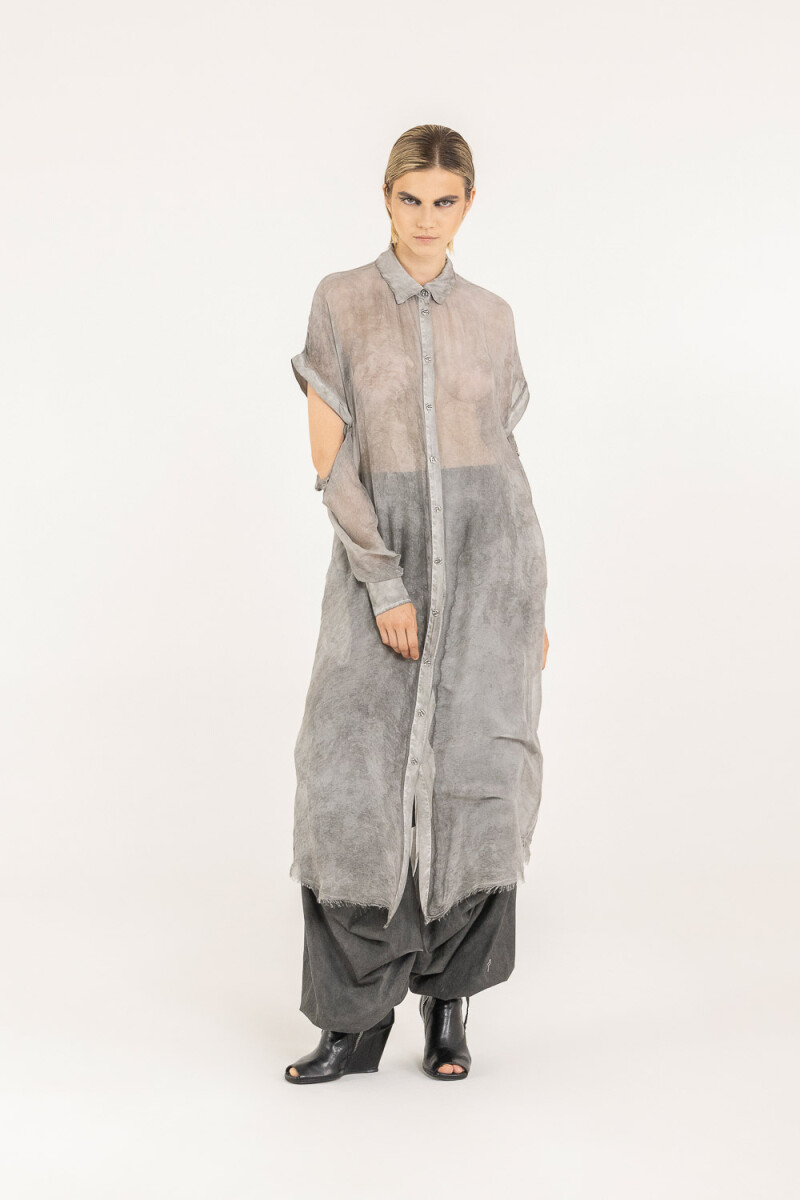CAMISA LARGA Gris
