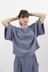 BLUSA VISCOSA/LINO DELTA BLUSA VISCOSA/LINO DELTA