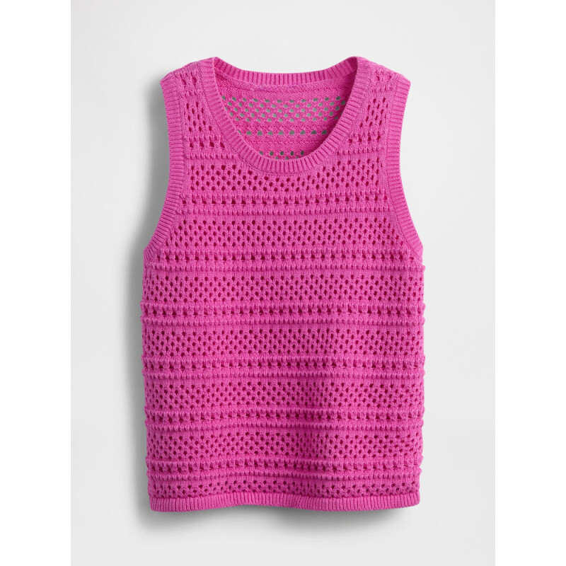 SL CROCHET SWEATER SHELL BUDDING LILAC