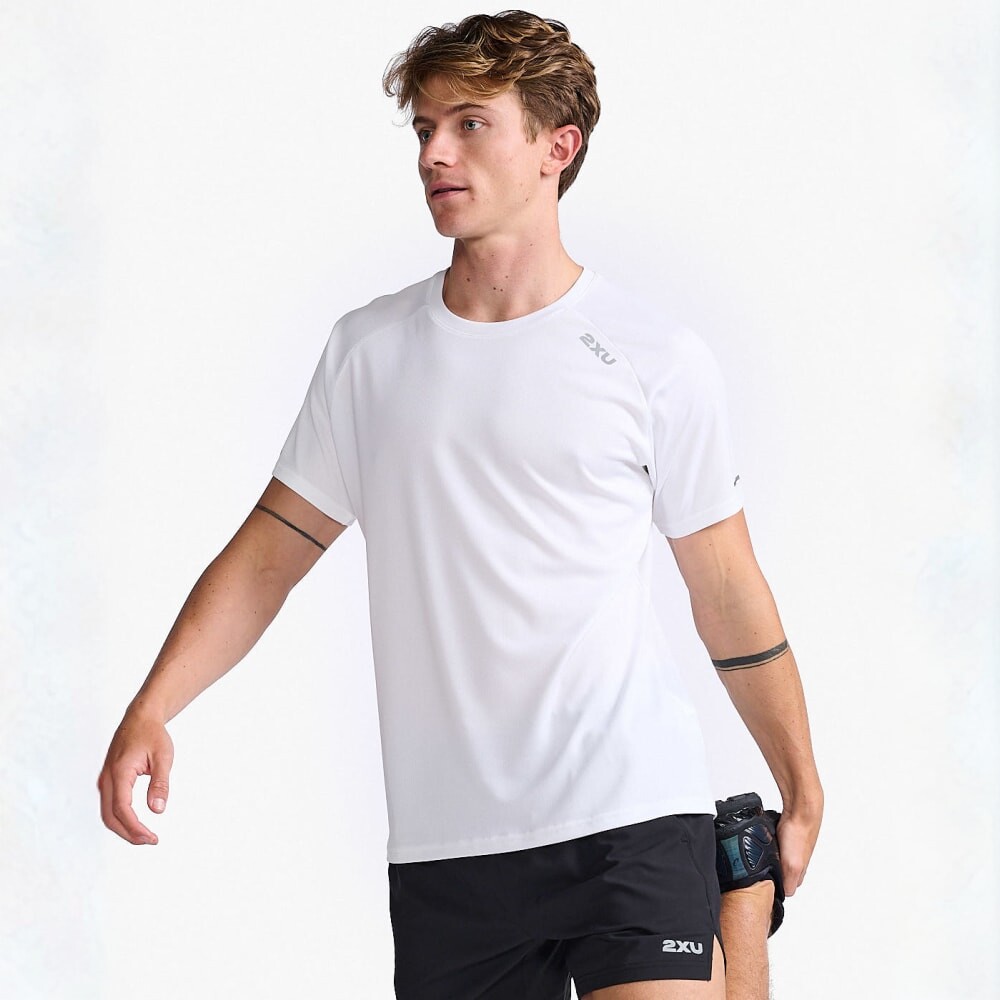 Aero Tee - Hombre White/silver Reflective