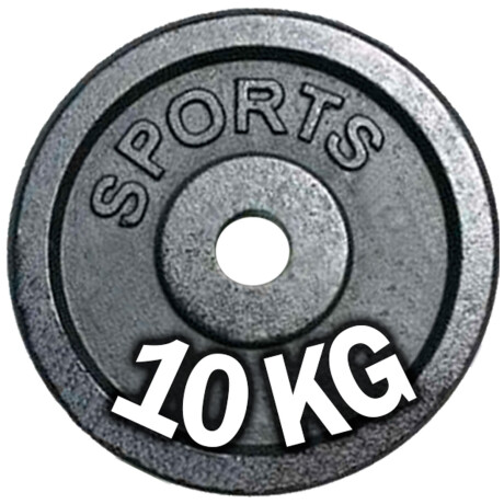 Disco Hierro 10Kg Expert Compacto Pesa P/ Barras y mancuernas Fit014003-10k