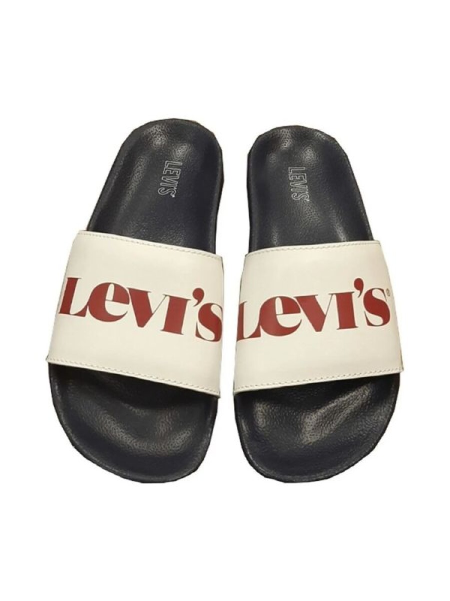 Chancla Levis Vintage - White/blue/red 