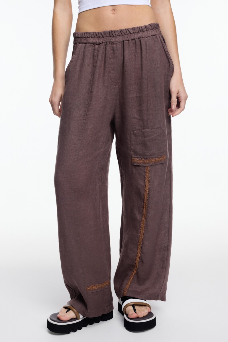 PANTALON BOLSILLO Marron