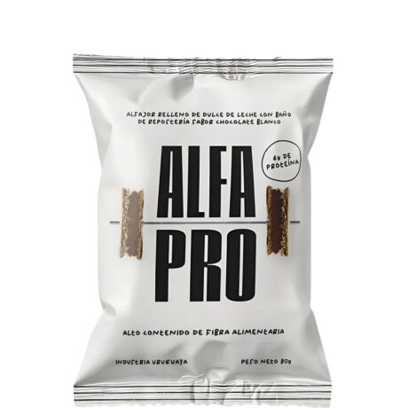 Alfajor Protéico Reducido en calorías Chocolate Blanco caja x 8 unidades Alfapro Alfajor Protéico Reducido en calorías Chocolate Blanco caja x 8 unidades Alfapro
