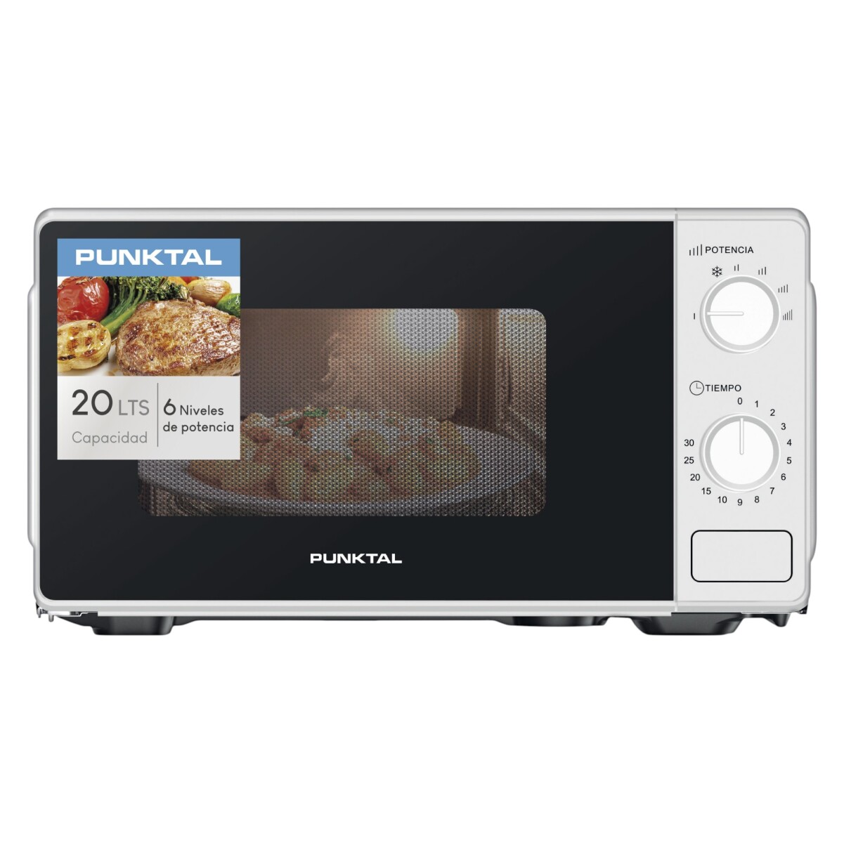 Microondas Manual Punktal PK-2029M 700W 20L - BLANCO 