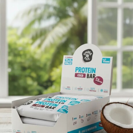 Barras De Proteína 45g Kit x12 Underfive Sabor Coco