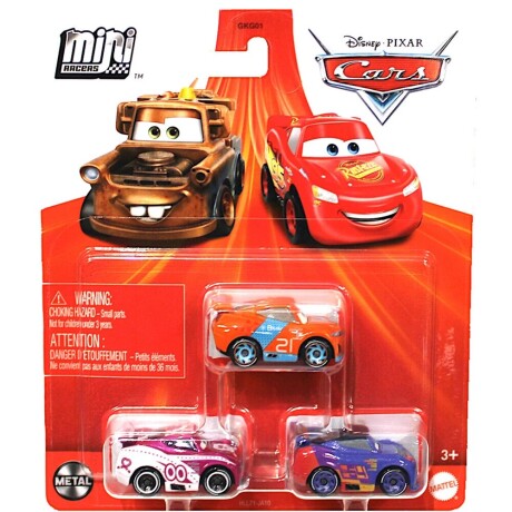 Pack X3 Autitos Coleccionables Cars Mini Corredores 001