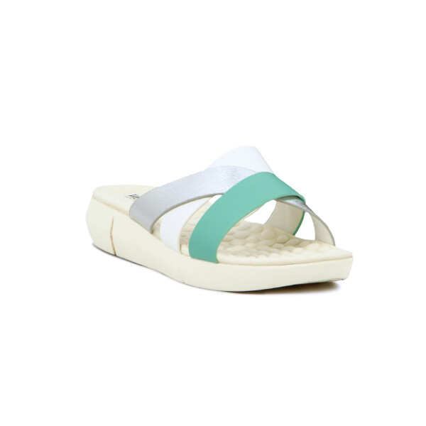 Sandalias Mujer Wonder Plantilla Confort Blanco-plata