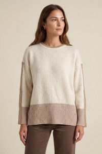 Sweater Lana Color Block Vison