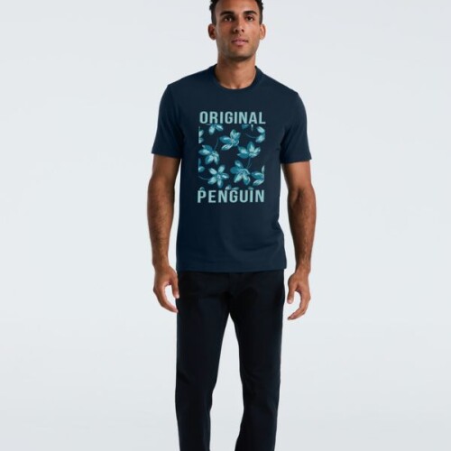 Remera Jrsy Grphc Tee Floral Box Penguin Azul