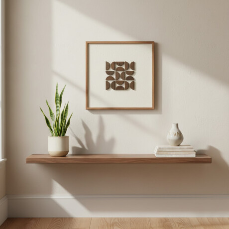 CUADRO DECORATIVO MADERA MACIZA 62 Cm x 62 Cm - LÍNEA RÚSTICA N°3