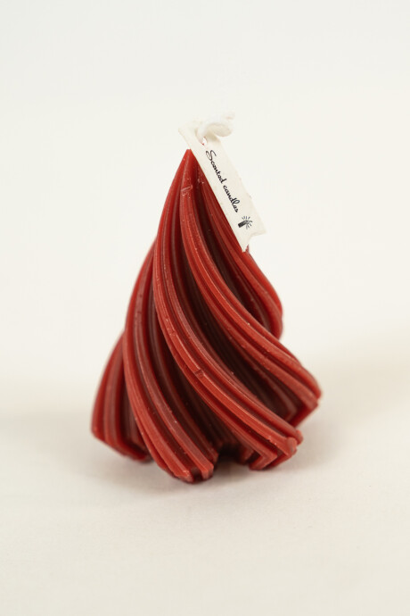 Vela árbol Torneado Chico Rojo