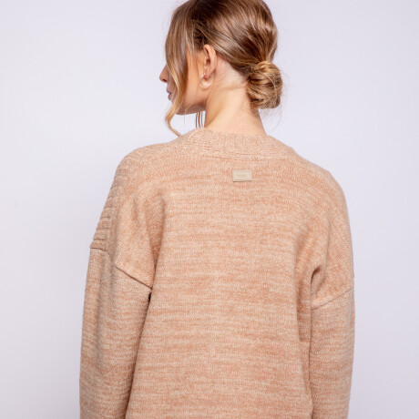 CARDIGAN SARDINIA Beige Oscuro