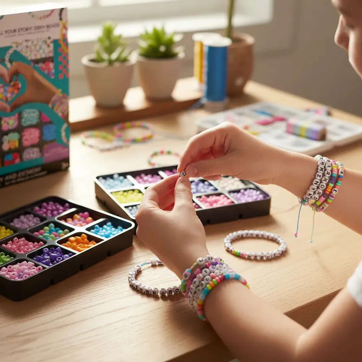 Set de Belleza x 1200 Cuentas para Crear Pulseras 
