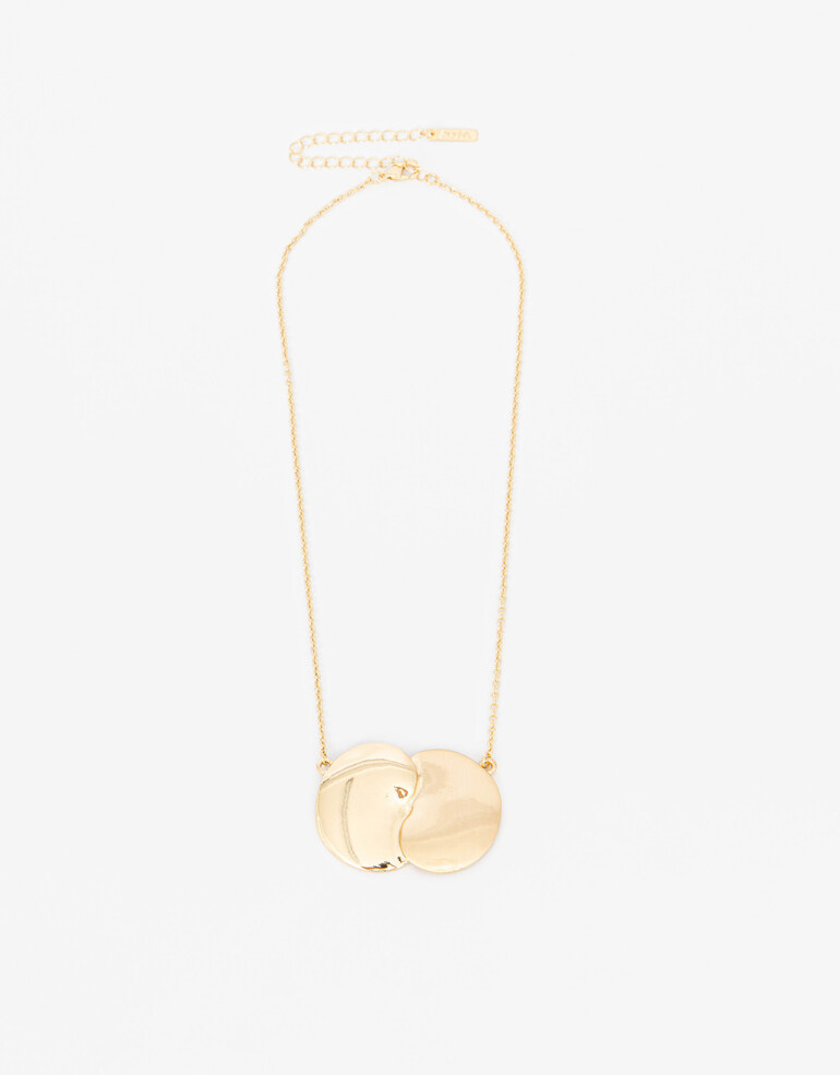 Collares Cortos Metal Collar Corto Chapón Metal - Dorado