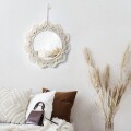 Espejo Redondo Tejido En Macrame 40CM Beige Espejo Redondo Tejido En Macrame 40CM Beige
