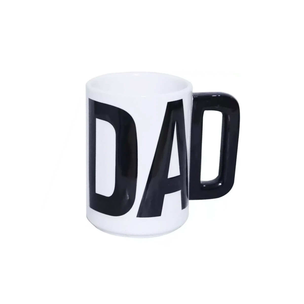 Taza de Cerámica DAD 350 ml con Asa Negra 