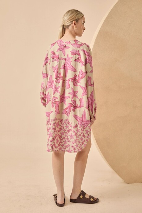 VESTIDO CAMISERO CRETA FUCSIA