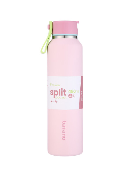 BOTELLA SPLIT POCKET 480ML. Rosado