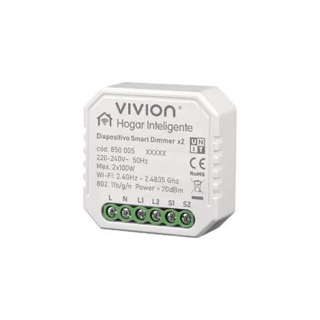 Dispositivo WIFI Dimmer LED x2 80W Vivion Dispositivo WIFI Dimmer LED x2 80W Vivion