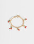 Pulseras Flexibles Frutas Pulsera Con Dijes Frutas - Dorado