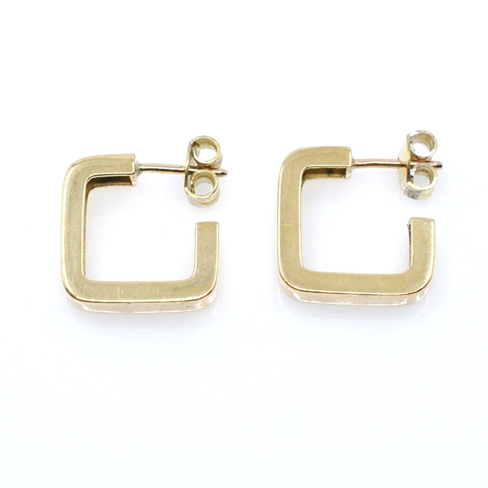 Aros cuadrados en oro 18k amarillo Aros cuadrados en oro 18k amarillo