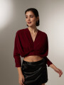 Blusa Wentu Bordeaux Oscuro