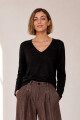 SWEATER V BOUTONE MARRON