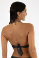 Top halter print texturado Negro engomado