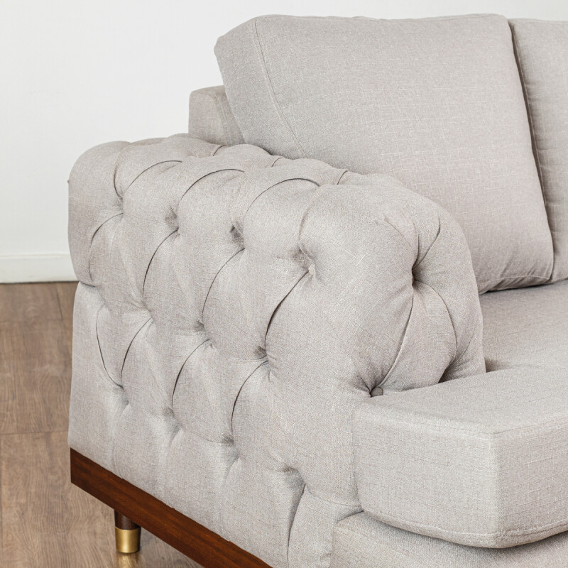 (CD) SOFA FLORENCIA CON CAPITONE 3C - CREMA 305540 Unica