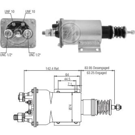 AUTOMATICO DE ARRANQUE - CASE CATERPILLAR D.REMY 24V C/EMBOLO ZM AUTOMATICO DE ARRANQUE - CASE CATERPILLAR D.REMY 24V C/EMBOLO ZM