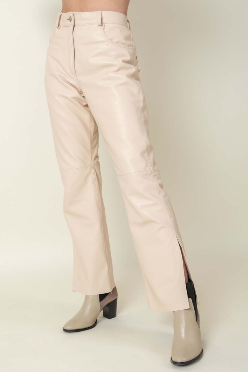 Pantalón de cuero Natural