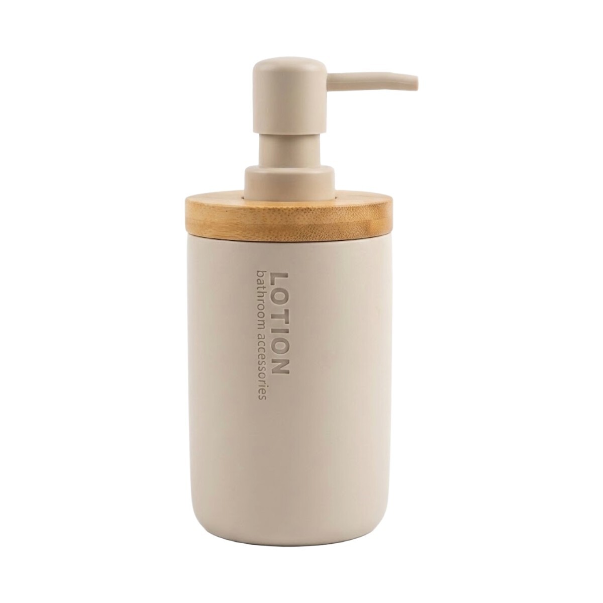 DISPENSADOR BEIGE/BAMBU 280ML P/JABON 