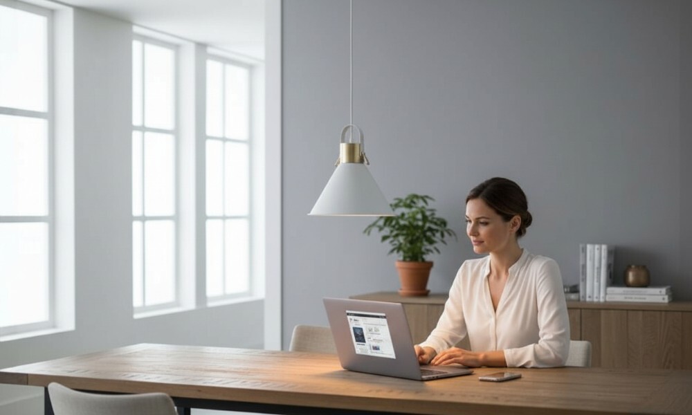 Luminaria de ambiente blanca 1374-1 Luminaria De Ambiente Blanca 1374-1