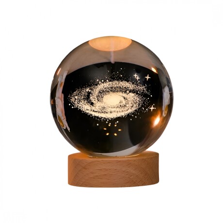 Lámpara Veladora Bola De Cristal Luz Blanca Vía Lactea