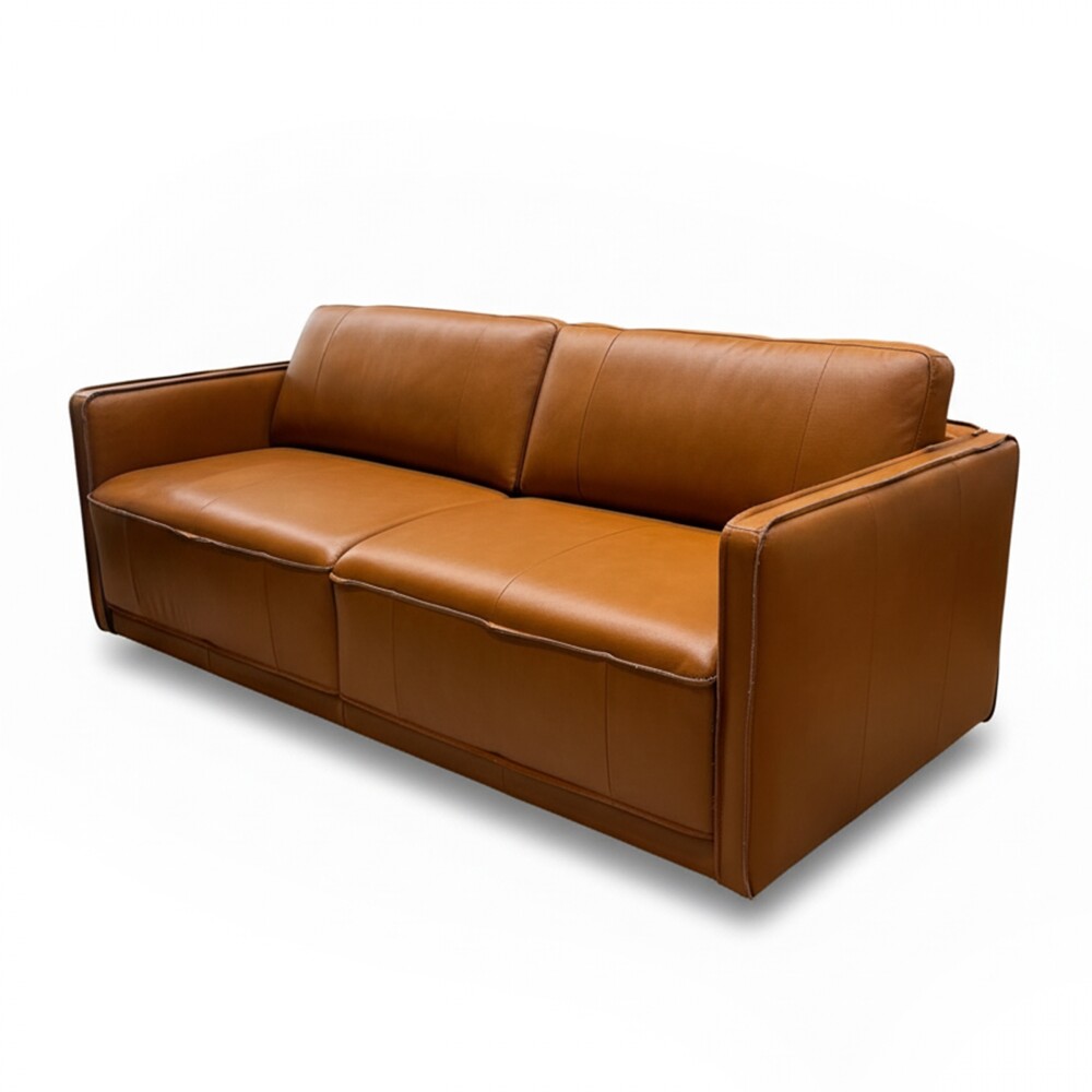 Sillón Positano - 3 Cuerpos 100% Cuero Camel