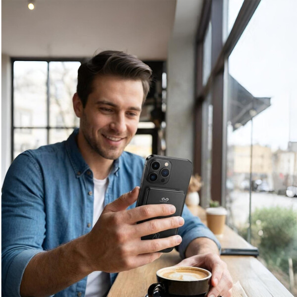 Cargador Portatil Power Bank Magsafe 5000mah Usb-C Miccell Color Gris