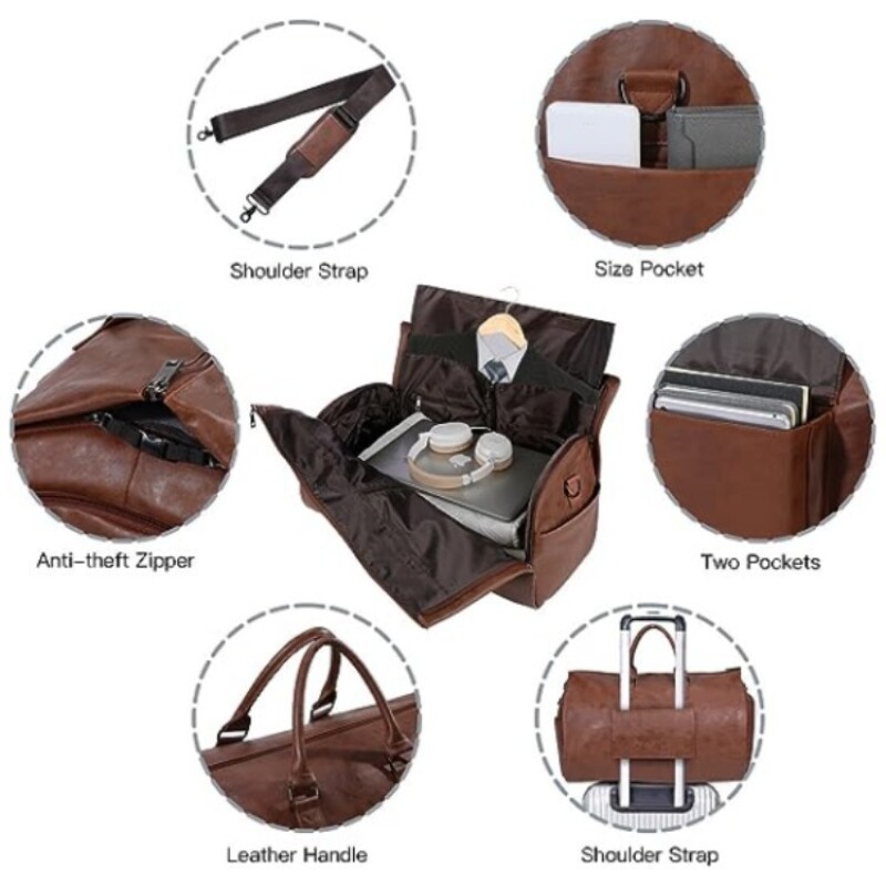Bolso de cuero impermeable ideal para viajes Bolso De Cuero Impermeable Ideal Para Viajes