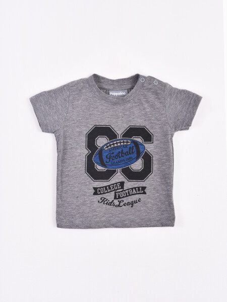 REMERA POLONIO GRIS MELANGE M