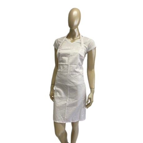 Delantal Básico Con Peto Blanco