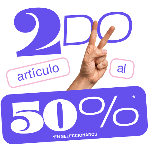 2do artículo al 50%OFF