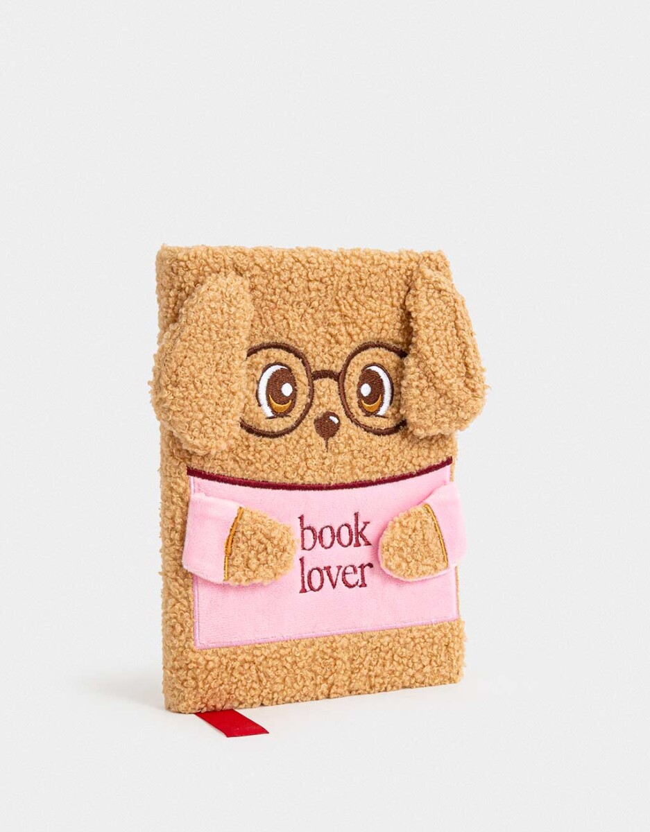 Cuaderno A5 Peludo Con Forma De Perrito 