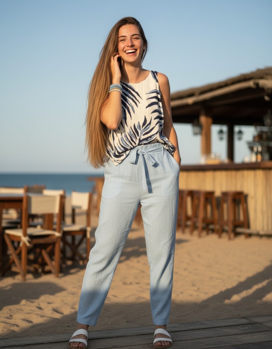 Pantalón Uma - Celeste 