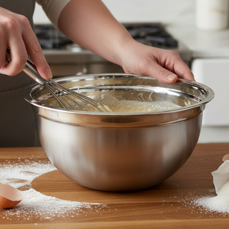 Bowl ensaladera recipiente acero inoxidable 20 cm cocina PLATEADO