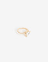 Anillos Chicos Metal Anillo Strass Dedo Meñique - Dorado
