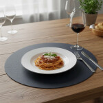 INDIVIDUAL PVC SIMIL CUERO OVAL AZUL 43X33CMS INDIVIDUAL PVC SIMIL CUERO OVAL AZUL 43X33CMS